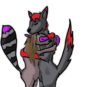 Rating: Questionable Score: 0 Tags: 1:1 anthro canid canine canis chance_wulfe duo e621 female fenchfletcher grandfathered_content hug kristorz male mammal nude procyonid raccoon romantic romantic_couple simple_background tail wolf User: bunchy7s