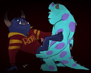 Rating: Explicit Score: 0 Tags: anal anal_penetration blue_body blue_fur bodily_fluids bottomless clothed clothing cum disney duo e621 erection from_front_position fur genital_fluids genitals horn ifv_(artist) johnny_worthington lying male male/male male_penetrated male_penetrating male_penetrating_male missionary_position monster monsters_inc monsters_university nude on_back partially_clothed penetration penis pixar sex simple_background sulley User: bunchy7s