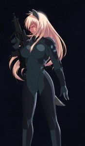 Rating: Questionable Score: 0 Tags: animal_humanoid armor body_armor breasts canid canine canis clothing digital_media_(artwork) e621 female foxhound220 gun hi_res humanoid mammal ranged_weapon shaded skinsuit solo tight_clothing weapon wolf User: bunchy7s