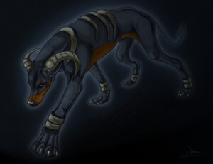 Rating: Safe Score: 0 Tags: 2009 ambiguous_gender canid canine cottondragon digitigrade dipstick_tail e621 feral generation_2_pokemon horn houndoom looking_at_viewer mammal markings nintendo pokemon pokemon_(species) quadruped red_eyes solo tail tail_markings User: bunchy7s