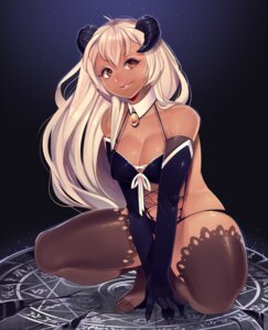 Rating: Questionable Score: 0 Tags: 2014 5_fingers armwear black_clothing black_horn black_legwear black_thigh_highs blonde_hair blue_armwear blue_clothing blue_elbow_gloves blue_gloves blue_handwear bra breasts brown_eyes cassettecreams claws cleavage clothed clothing collar collarbone crouching dark_body dark_skin demon demon_humanoid e621 elbow_gloves fangs female fingers front_view gloves hair handwear hi_res horn horned_humanoid humanoid jewelry legwear light_body light_skin long_hair looking_up medium_breasts necklace not_furry pinup pose ribbons skimpy slim slim_female slim_humanoid smile solo stockings summoning_circle tan_body tan_skin teeth thick_thighs thigh_highs underwear white_collar white_hair User: bunchy7s