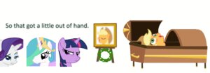 Rating: Questionable Score: 0 Tags: 2d_animation angry animated animated_gif applejack_(mlp) coffin death derpy_hooves_(mlp) e621 earth_pony equid equine female feral food friendship_is_magic fur group hair hasbro horn horse humor i_animate_ponymotes long_playtime low_res mammal multicolored_hair my_little_pony mythological_creature mythological_equine mythology pegasus pinkie_pie_(mlp) pony princess_celestia_(mlp) purple_body purple_fur purple_hair rarity_(mlp) twilight_sparkle_(mlp) two_tone_hair unicorn wings User: bunchy7s