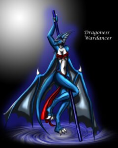 Rating: Safe Score: 0 Tags: 2008 5_fingers anthro biped blue_body blue_hair breasts claws clothing dragon e621 eyelashes eyes_closed female fingers hair hi_res membrane_(anatomy) membranous_wings mythological_creature mythological_scalie mythology non-mammal_breasts raised_arm scalie snowfyre solo spikes standing stick tail toe_claws wardancer_(snowfyre) white_body wings User: bunchy7s