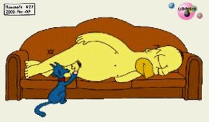 Rating: Explicit Score: 0 Tags: 2000 animated cat color female feral fur homer_simpson human humanoid interspecies lying male nude on_side penis rule34 size_difference snowball_ii tagme the_simpsons what User: bunchy7s