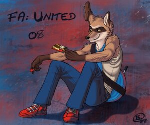 Rating: Safe Score: 0 Tags: 2007 2008 anthro bottomwear canid canine clothing denim denim_bottomwear denim_clothing e621 electric_guitar fa_united fender footwear furaffinity guitar jeans male mammal mariart mascot musical_instrument pants plucked_string_instrument shoes smile sneakers solo string_instrument User: bunchy7s