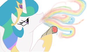 Rating: Safe Score: 0 Tags: 5:3 drugs e621 equid equine female feral friendship_is_magic grandfathered_content hasbro horn mammal marijuana my_little_pony mythological_creature mythological_equine mythology princess_celestia_(mlp) simple_background smoke solo unicorn unknown_artist white_background User: bunchy7s