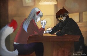 Rating: Safe Score: 0 Tags: 2010 anthro beverage bokeh cafe coffee detailed_background duo e621 female film_grain food hand_holding inside male male/female mammal nastywolf613_(character) romantic romantic_couple slice_of_life tail unknown_species vagabondbastard User: bunchy7s