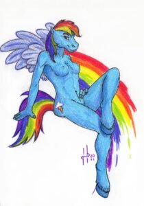 Rating: Questionable Score: 0 Tags: anthro anthrofied biped blue_body blue_feathers blue_fur breasts e621 equid equine feathered_wings feathers female friendship_is_magic fur hair hasbro hi_res hufnaar looking_at_viewer mammal multicolored_hair multicolored_tail my_little_pony mythological_creature mythological_equine mythology nipples nude pegasus pose rainbow_dash_(mlp) rainbow_hair rainbow_tail red_eyes simple_background sitting solo tail white_background wings User: bunchy7s