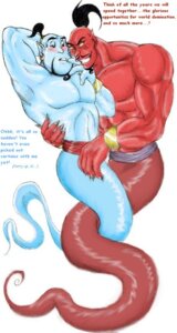 Rating: Explicit Score: 0 Tags: 2boys aladdin arabian armpits beard black_hair blush coconut_(artist) color disney disney_villains english_dialogue english_text genie_(aladdin) goatee jafar jafar_(genie) long_fingernails male male_only multiple_males muscles rule34 top_knot white_background wrist_cuffs yaoi User: bunchy7s