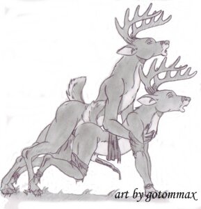 Rating: Explicit Score: 0 Tags: 2007 all_fours anal anal_penetration anthro antlers bodily_fluids butt cum deer duo e621 erection eyes_closed from_behind_position genital_fluids genitals gotommax hooves horn male male/male male_penetrated male_penetrating male_penetrating_male mammal monochrome nude penetration penis sex User: bunchy7s