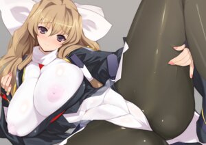 Rating: Questionable Score: 0 Tags: aoi_kimi areola blush bodysuit bow breasts brown_hair cameltoe cleavage clothes erect_nipples female fingerless_gloves gloves hair hairbow huge_breasts impossible_clothes kusaka_souji kyoukaisenjou_no_horizon leotard long_hair nail_polish nipples pantyhose purple_eyes pussy rule34 see-through sheer shirt smile solo spread_legs thighs wavy_hair User: bunchy7s