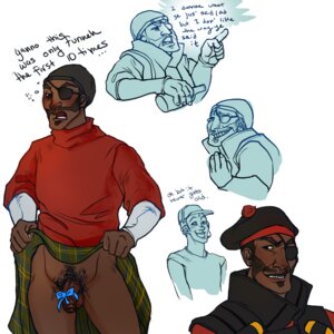 Rating: Explicit Score: 0 Tags: 2boys age_difference artist_(katya) average_sized_penis baseball_cap bottle bow dark-skinned_male dark_skin demoman_(team_fortress_2) dialog english_dialogue english_text exposed_penis eye_patch eyepatch facial_hair flaccid flaccid_penis foreskin gay headset holding_object kilt kilt_lift laughing male male_only older_male partially_retracted_foreskin penis pointing prank presenting_penis retracted_foreskin ribbon rule34 scottish_accent scout_(team_fortress_2) sleeveless_shirt soul_patch tam_o'shanter team_fortress_2 tied_penis uncircumcised uncut watch_cap younger_male User: bunchy7s