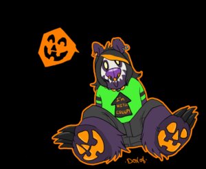 Rating: Safe Score: 0 Tags: 2008 alternative_fashion anthro bear biped black_background clothed clothing e621 ear_piercing food fruit giant_panda glamfur hybrid male mammal overweight overweight_anthro overweight_male panda_dox pandadox piercing plant pumpkin signature simple_background sitting slightly_chubby solo User: bunchy7s