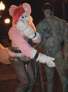 Rating: Safe Score: 0 Tags: anthro canid canine canis clothing costume domestic_dog e621 fur fursuit grandfathered_content hair humor leather male mammal outside photography_(artwork) pink_body pink_fur pink_hair pose real sculpture solo statue unknown_artist User: bunchy7s Rating: Safe Score: 0 Tags: anthro canid canine canis clothing costume domestic_dog e621 fur fursuit grandfathered_content hair humor leather male mammal outside photography_(artwork) pink_body pink_fur pink_hair pose real sculpture solo statue unknown_artist User: bunchy7s