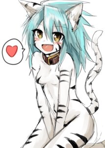 Rating: Questionable Score: 0 Tags: anthro blush collar e621 fangs felid female fuurin_rei hair heart_symbol konozawa leucistic long_hair mammal open_mouth pantherine pupils simple_background slit_pupils smile solo stripes tail teeth tiger white_background yellow_eyes User: bunchy7s