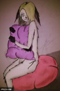 Rating: Safe Score: 0 Tags: 2:3 anthro black_body black_fur blonde_hair bodily_fluids collar crying e621 facial_markings felid femboy forced_smile fur hair head_markings hi_res hug long_hair male mammal markings pillow poxs sad solo tears white_body white_fur white_mist User: bunchy7s