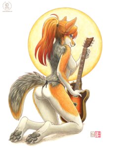 Rating: Questionable Score: 0 Tags: 2012 anthro bikini biped blue_eyes breasts butt canid canine canis claws clothed clothing coyote e621 electric_guitar eyewear feet female female_anthro full-length_portrait guitar hair hindpaw kacey kneeling long_hair looking_at_viewer looking_back loose_feather mammal musical_instrument nipples orange_hair pawpads paws playing_guitar playing_music plucked_string_instrument ponytail portrait quill_(kacey) rear_view red_hair simple_background skimpy smile soles solo string_instrument swimwear tail thong toe_claws toes topless two-piece_swimsuit underwear User: bunchy7s