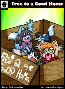 Rating: Safe Score: 0 Tags: abandoned adoption_box angry anthro black_hair blue_body blue_fur box canid canine canis clothing comic container darkfoxsoldier digital_media_(artwork) domestic_cat domestic_dog e621 english_text eyes_closed felid feline felis female fluffy fluffy_tail fox free_to_a_good_home_(webcomic) fur green_eyes group hair in_box in_container kai_volikov lily_(dfstarfield) lloyd_(darkfoxsoldier) male mammal orphans purple_eyes sleeping smile tail text wolf xizana zeno User: bunchy7s