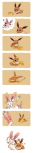 Rating: Safe Score: 0 Tags: :3 accessory ambiguous_gender black_eyes bow_ribbon canid canine comic e621 eevee eeveelution feral generation_1_pokemon generation_6_pokemon hair_accessory hair_bow hair_ribbon hi_res long_image mammal mouth_hold nintendo pokemon pokemon_(species) ribbons roku_roku_(greentea66) sparkles sylveon tail tall_image thought_bubble User: bunchy7s