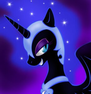 Rating: Safe Score: 0 Tags: armor black_body black_feathers e621 equid equine feathered_wings feathers female feral friendship_is_magic hasbro hi_res horn killer-kimmie mammal my_little_pony mythological_creature mythological_equine mythology nightmare_moon_(mlp) smile solo winged_unicorn wings User: bunchy7s