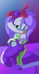Rating: Safe Score: 0 Tags: accessory anthro bow_(feature) bow_accessory bow_ribbon chest_tuft countershading e621 female fifi_la_fume fur hair_accessory hair_bow hair_ribbon ishoka mammal mephitid ribbons skunk solo striped_skunk tail tiny_toon_adventures tuft warner_brothers User: bunchy7s