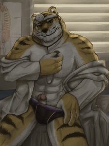Rating: Explicit Score: 0 Tags: 3:4 abs anthro athletic biceps big_muscles biped briefs brown_body brown_eyes brown_fur brown_nose bulge clothed clothing doctor e621 erection felid front_view fur genitals grin hi_res hikuchi humanoid_genitalia humanoid_penis inside looking_at_viewer male mammal markings muscular muscular_anthro muscular_male open_clothing open_shirt open_topwear orange_body orange_fur pantherine paper partially_clothed pecs penis penis_poking_out pose poster presenting presenting_penis shirt sitting smile solo stripes tan_body tan_fur tiger topwear underwear undressing unprofessional_behavior white_body white_fur window User: bunchy7s