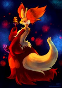 Rating: Safe Score: 0 Tags: 2013 3_fingers ambiguous_gender anthro biped blue_background canid canine delphox digital_media_(artwork) e621 fingers fire fur generation_6_pokemon happy haychel inner_ear_fluff looking_at_viewer looking_back magic mammal nintendo orange_body orange_fur pokemon pokemon_(species) raised_arm red_body red_eyes red_fur simple_background smile solo standing tuft white_body white_fur yellow_body yellow_fur User: bunchy7s