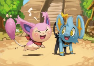 Rating: Safe Score: 0 Tags: ambiguous_gender bittenhard black_body black_countershading blue_body blue_fur bow_(feature) bow_tie countershading day detailed_background duo e621 eyes_closed felid feral fur generation_3_pokemon generation_4_pokemon jumping kerchief looking_at_another mammal multicolored_body multicolored_fur musical_note musical_symbol nintendo open_mouth pink_body pink_fur plant pokemon pokemon_(species) pokemon_mystery_dungeon quadruped scarf shinx skitty spike_chunsoft symbol tail tree two_tone_body two_tone_fur yellow_eyes User: bunchy7s