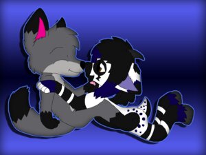 Rating: Safe Score: 0 Tags: 4:3 ambiguous_gender anthro bovid canid canine canis caprine chibi convel duo e621 fur goat grey_body grey_fur larabaybay love mammal markings romantic romantic_couple spots spotted_body spotted_fur wolf xxbaybayxx User: bunchy7s