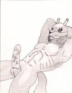Rating: Explicit Score: 0 Tags: abs anthro armor balls bandai_namco biceps biped canid canine digimon digimon_(species) e621 erection fur genitals hands_behind_head headgear helmet lobomon low_res lying male mammal mask muscular muscular_anthro muscular_male nude pecs penis pose solo tail unknown_artist vein User: bunchy7s