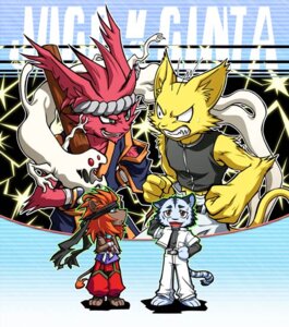 Rating: Safe Score: 0 Tags: 3_toes 4_fingers accessory anthro barefoot battle belt blue_eyes bottomwear brown_body brown_eyes brown_fur cel_shading clenched_teeth clothed clothing crossed_arms domestic_cat e621 feet felid feline felis fingers fist fully_clothed fur grey_body grey_fur group hair hand_behind_head hand_on_hip headband inner_ear_fluff jacket kabuto0495 lion looking_aside looking_at_another male mammal open_mouth open_smile orange_hair outline pantherine pants red_body red_eyes red_fur rolled_up_sleeves shaded simple_background smile standing stripes tail tail_tuft teeth text tiger toes toony topwear tuft vest yellow_body yellow_fur User: bunchy7s