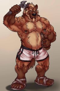 Rating: Questionable Score: 0 Tags: 2013 2:3 5_toes alcohol anthro arody bear beer beverage biceps big_muscles biped black_nipples bottle bottomwear boxers_(clothing) brown_bear brown_body brown_fur chest_tuft claws clothed clothing container e621 ear_piercing fangs feet flexing fluffy footwear fur grin grizzly_bear hi_res holding_bottle holding_container holding_object holding_tool male mammal musclegut muscular muscular_anthro muscular_male nipple_piercing nipples pecs piercing pose sandals shoes shorts slightly_chubby smile solo standing swimming_trunks swimwear teeth toe_claws toes tools topless tuft underwear ursine wrench User: bunchy7s