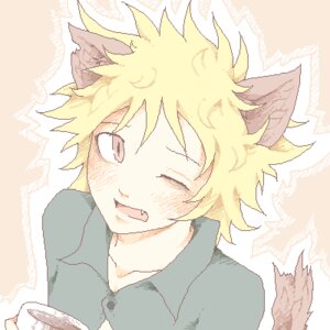 Rating: Safe Score: 0 Tags: 1:1 animal_humanoid beverage blonde_hair brown_eyes bust_portrait cat_humanoid clothed clothing coffee collared_shirt comedy_central digital_media_(artwork) dress_shirt e621 fangs felid felid_humanoid feline feline_humanoid food hair humanoid icon low_res male mammal mammal_humanoid oekaki one_eye_closed portrait rajanagastail shirt solo south_park tail teeth topwear tweek_tweak User: bunchy7s