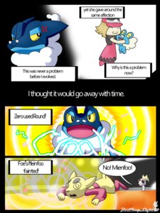 Rating: Safe Score: 0 Tags: 3:4 :3 amphibian animal_noises battle cherry_the_trainer_(redimplight) comic croaking cross-popping_vein digital_media_(artwork) e621 english_text female froakie frogadier generation_5_pokemon generation_6_pokemon group gym_leader human korrina_(pokemon) male mammal mienfoo mustelid nintendo pokemon pokemon_(species) redimplight spiral spiral_eyes text unconscious yellow_sclera zero_(redimplight) User: bunchy7s