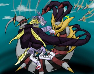 Rating: Safe Score: 0 Tags: ambiguous_gender anthro bandai_namco battle canid canine claws crossover digimon digimon_(species) duo e621 generation_4_pokemon giratina grey_body h_box legendary_pokemon mammal metalgarurumon missile nintendo origin_forme_giratina pokemon pokemon_(species) red_eyes User: bunchy7s