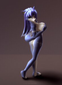 Rating: Questionable Score: 0 Tags: 2010 3d_(artwork) anthro biped blue_body blue_fur blue_hair breasts butt canid canine digital_media_(artwork) e621 female fox fur hair hand_on_breast hi_res holding_breast krystal_(star_fox) mammal nintendo nipples nude pose raised_tail seductive simple_background solo standing star_fox tail vulpesco whiskers white_body white_fur User: bunchy7s