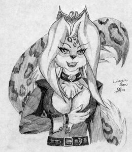 Rating: Safe Score: 0 Tags: anthro belt bracelet clothed clothing daelyhelaxon dress e621 felid female fully_clothed greyscale half-length_portrait jewelry leopard_spots looking_at_viewer mammal monochrome pantherine portrait snow_leopard solo spots tail User: bunchy7s