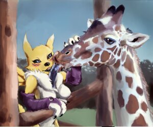 Rating: Questionable Score: 0 Tags: 2013 3_fingers anthro anthro_on_feral armwear bandai_namco bestiality black_lips black_nose black_sclera blue_eyes blush bodily_fluids breast_lick breast_play breasts brown_body brown_fur brown_nose canid canine claws clothing digimon digimon_(species) duo e621 elbow_gloves female feral fingers fur giraffe giraffid gloves hand_on_face handwear hi_res horn interspecies licking lips long_tongue mammal multicolored_body multicolored_fur nature nude open_mouth ossicone outside renamon saliva saliva_on_tongue side_view size_difference sky smile thick_lips tongue tongue_out two_tone_body two_tone_fur ungulatr white_body white_fur wood yellow_body yellow_fur User: bunchy7s