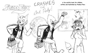 Rating: Safe Score: 0 Tags: activity_book anthro avian beak bird canid canine clothing college e621 english_text falco_lombardi female fox fox_mccloud fredryk_phox fur group hair jacket krystal_(star_fox) letterman_jacket male mammal monochrome nintendo paintchat school simple_background star_fox star_fox_crashes_the_art_party tail text topwear white_background User: bunchy7s