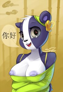 Rating: Questionable Score: 0 Tags: 2014 anthro anthrofied areola bear big_breasts big_eyes big_nipples biped black_nose blue_body blue_fur blue_nipples breasts chinese_text clothed clothing digital_media_(artwork) e621 erect_nipples female flashing flower front_view fur giant_panda grey_eyes half-length_portrait happy hasbro littlest_pet_shop littlest_pet_shop_(2012) looking_at_viewer mammal multicolored_body multicolored_fur nipple_slip nipples open_mouth penny_ling plant portrait puffy_nipples shaded shirt skimpy smile solo standing text topwear translated two_tone_body two_tone_fur white_body white_fur wick_(artist) User: bunchy7s