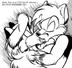 Rating: Questionable Score: 0 Tags: 2000 anthro black_and_white bodily_fluids canid canine duo e621 eric_schwartz eyebrow_through_hair eyebrows eyes_closed female fox french_kissing gloves_(marking) hair kissing long_hair male mammal markings monochrome nude rod_steele saliva sheila_vixen tongue translucent translucent_hair User: bunchy7s