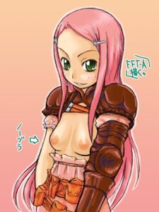 Rating: Explicit Score: 0 Tags: 1girls artist_request blush breasts clothing female female_only final_fantasy final_fantasy_tactics_advance flat_chest green_eyes human jpeg_artifacts long_hair no_bra pink_hair ritz_malheur rule34 solo topless translated User: bunchy7s