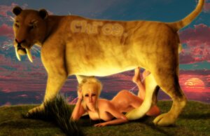 Rating: Explicit Score: 0 Tags: 2009 3d_(artwork) after_sex afternoon bestiality blonde_hair bodily_fluids chi' cum cum_string digital_media_(artwork) dominant dripping duo e621 erection fangs feet felid female female_on_feral feral from_behind_position genital_fluids genitals grass hair hindpaw human human_on_feral interspecies larger_dom larger_feral larger_male looking_at_viewer male male/female male_on_human mammal pantherine paws penis plant poser_porn prehistoric_species raised_tail realistic_feral saber-toothed_tiger sabertooth_(anatomy) sex side_view size_difference smaller_female smaller_human sunset tail teeth tiger User: bunchy7s