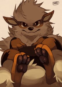 Rating: Safe Score: 0 Tags: 2014 ambiguous_gender arcanine canid canine e621 feet feral fur generation_1_pokemon hi_res hindpaw looking_at_viewer lying mammal nintendo on_back pawpads paws pokemon pokemon_(species) simple_background solo suizilla warm_colors User: bunchy7s