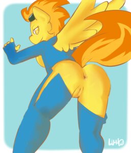 Rating: Explicit Score: 0 Tags: anthro anthrofied anus biped breasts butt e621 equid equine eyewear feathered_wings feathers female friendship_is_magic genitals hair hasbro hi_res looking_back lumo mammal multicolored_hair my_little_pony mythological_creature mythological_equine mythology pegasus presenting raised_tail solo spitfire_(mlp) tail two_tone_hair vulva wings wonderbolts_(mlp) yellow_body yellow_feathers User: bunchy7s