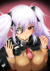 Rating: Explicit Score: 0 Tags: breasts brown_eyes cum cum_on_clothes cum_on_face eye_patch facial facial_mark female long_hair male paizuri paizuri_under_clothes penis purple_hair rule34 senran_kagura straight tied_hair twintails uncensored uniform white_hair yagyuu_(senran_kagura) User: bunchy7s