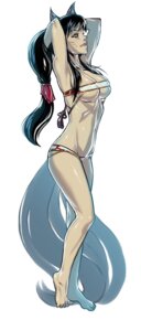 Rating: Questionable Score: 0 Tags: ahri animal_ears arms_behind_head arms_up black_hair breasts female fox_ears fox_tail ganassa league_of_legends long_hair multi_tail rule34 solo tail tails white_background yellow_eyes User: bunchy7s
