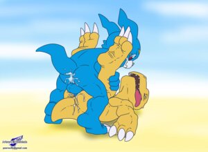 Rating: Explicit Score: 0 Tags: 2014 agumon anal anal_penetration anthro anus backsack balls bandai_namco big_penis blue_body blue_skin bodily_fluids butt claws cum cum_in_ass cum_inside cum_on_balls cum_on_butt deep_penetration digimon digimon_(species) duo e621 erection feet genital_fluids genitals male male/male male_penetrated male_penetrating male_penetrating_male nude penetration penis scalie sex slightly_chubby soles tail toe_claws toes tongue tongue_out veemon wolfblade yellow_body yellow_skin User: bunchy7s