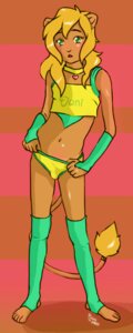 Rating: Explicit Score: 0 Tags: 1boy anthro blush collar crossdressing feline fingerless_gloves fur furry lion male male_only ravn rule34 solo stockings underwear User: bunchy7s