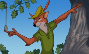 Rating: Safe Score: 0 Tags: 5_fingers anthro arrow_(weapon) balancing_object black_nose bycocket canid canine cel_shading claws clothed clothing day disney e621 fingers fox hat headgear headwear leaf male mammal outside plant ranged_weapon red_fox robin_hood robin_hood_(disney) shaded shirt sky smile solo toony topwear tree true_fox tunic unknown_artist weapon User: bunchy7s
